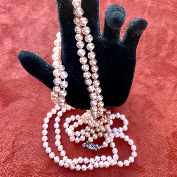 Classic Pastel PINK Faux PEARL Strand NECKLACE - Picture 5 of 7